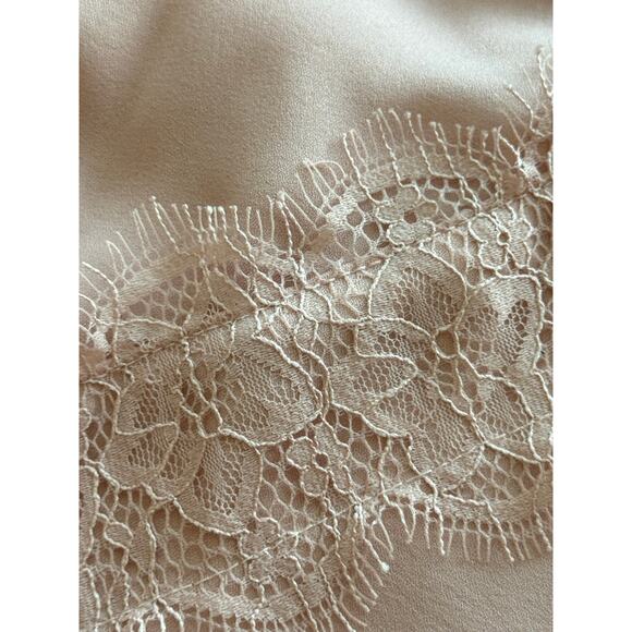 New ~ LUSH ~ Ballet Pink Lace Trim V-neck Chiffon Camisole Size XL - Picture 6 of 6